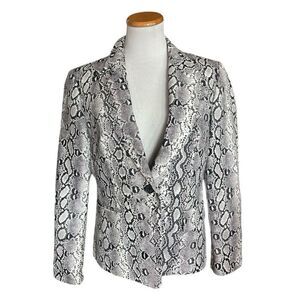 Womens Michael Michael Kors Snakeskin Print Chicken Dress Blazer Jacket  - Sz 12